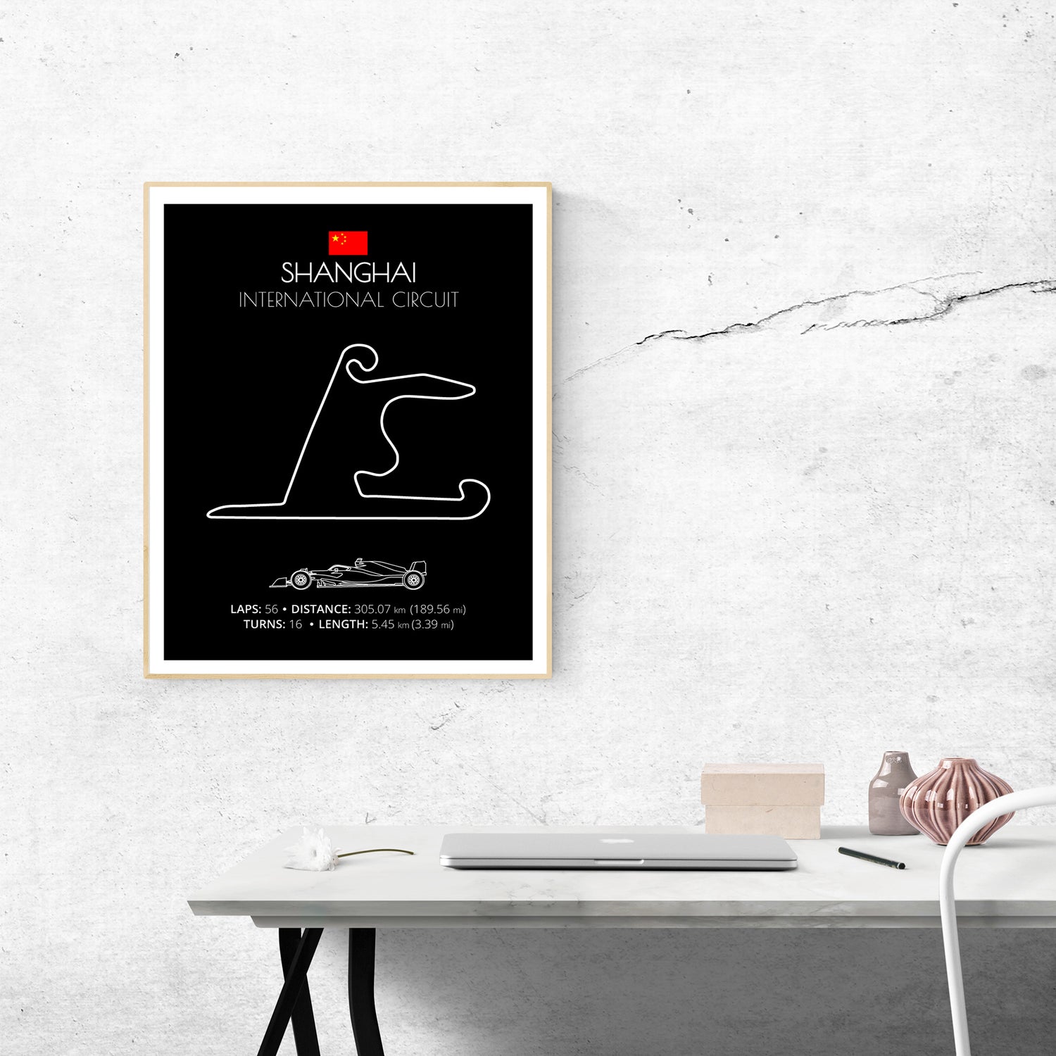 Shanghai International Circuit (China) F1 Formula 1 Race Track Poster