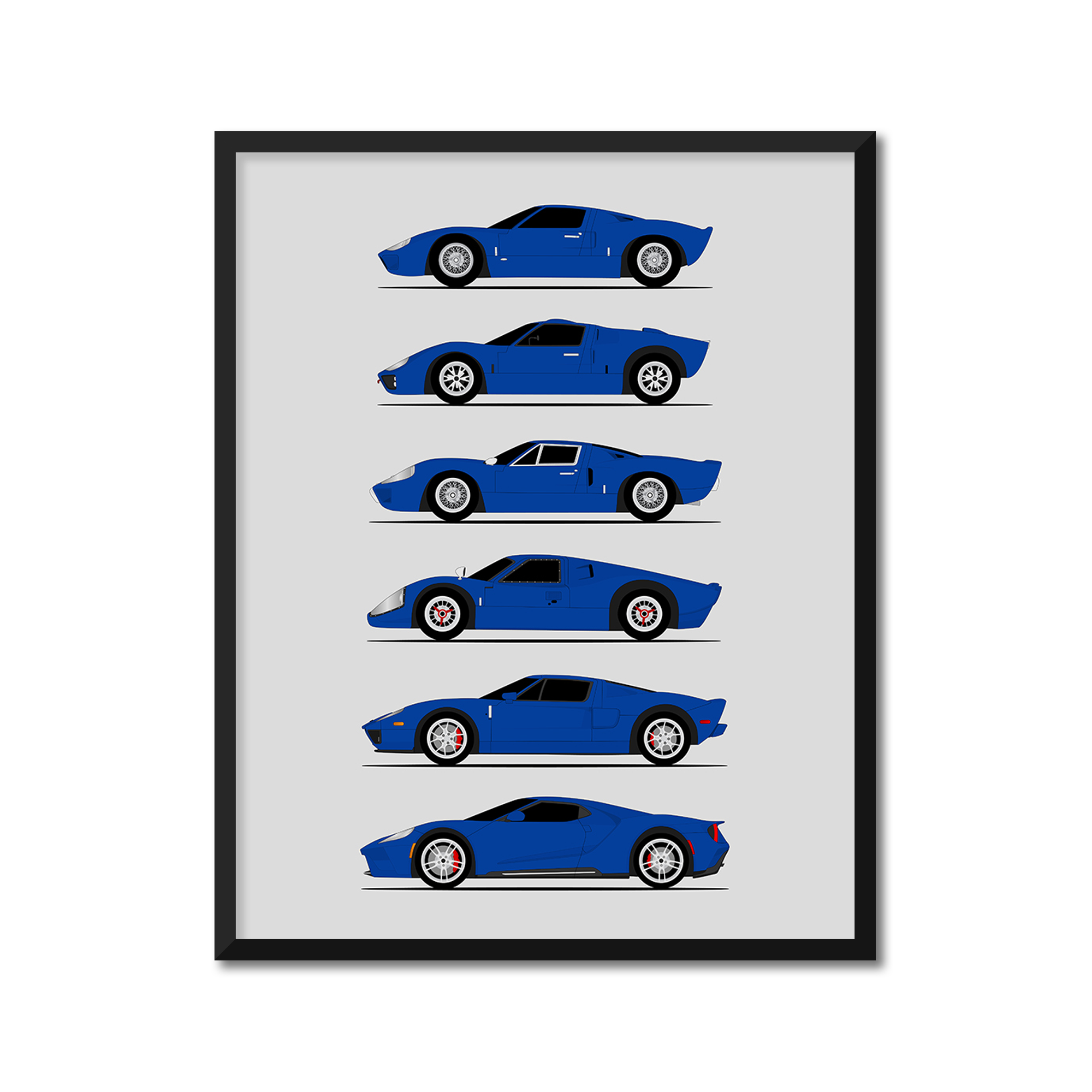 Ford GT GT40 Generations (Side Profile)
