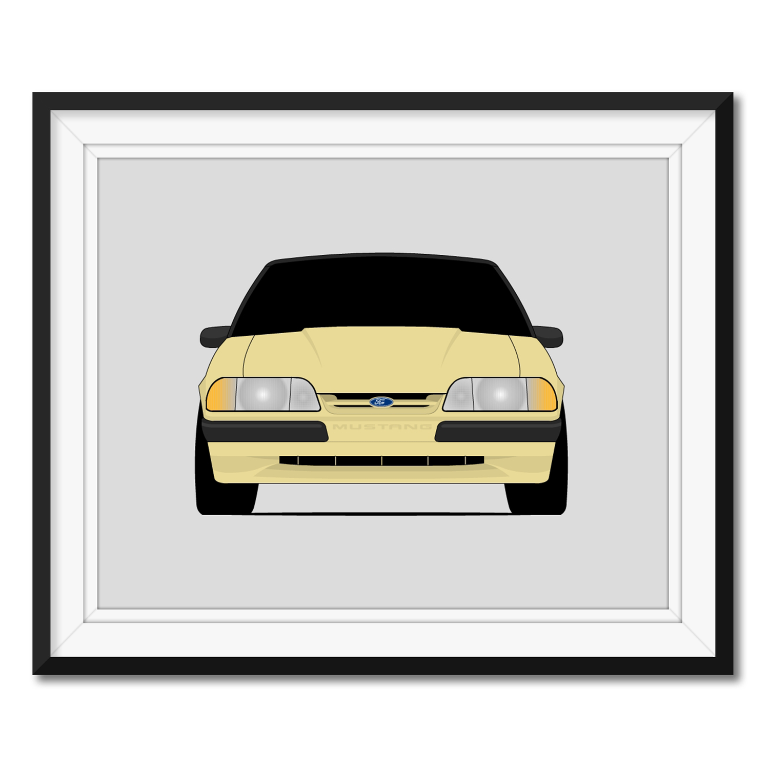 Ford Mustang LX Convertible (1987-1993) Fox Body Poster