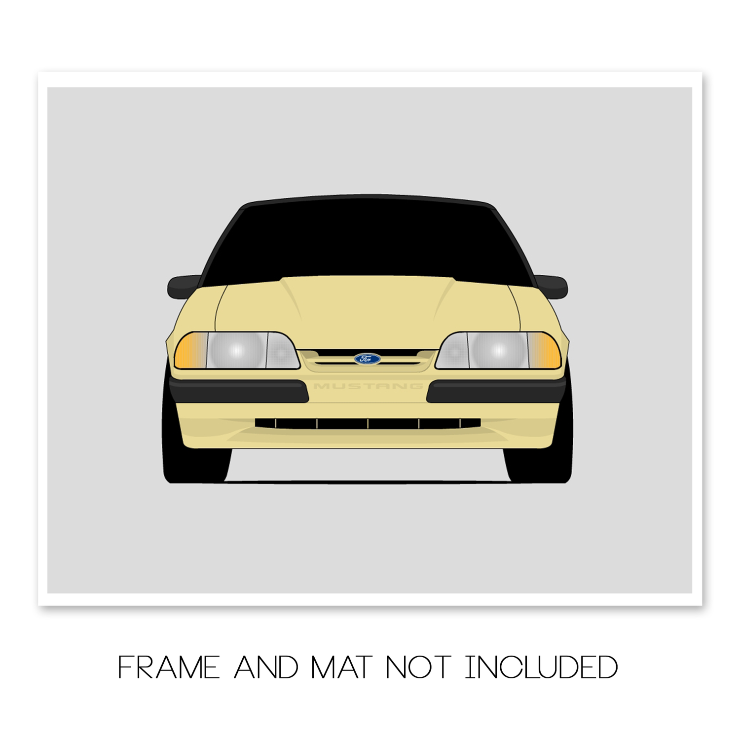 Ford Mustang LX Convertible (1987-1993) Fox Body Poster