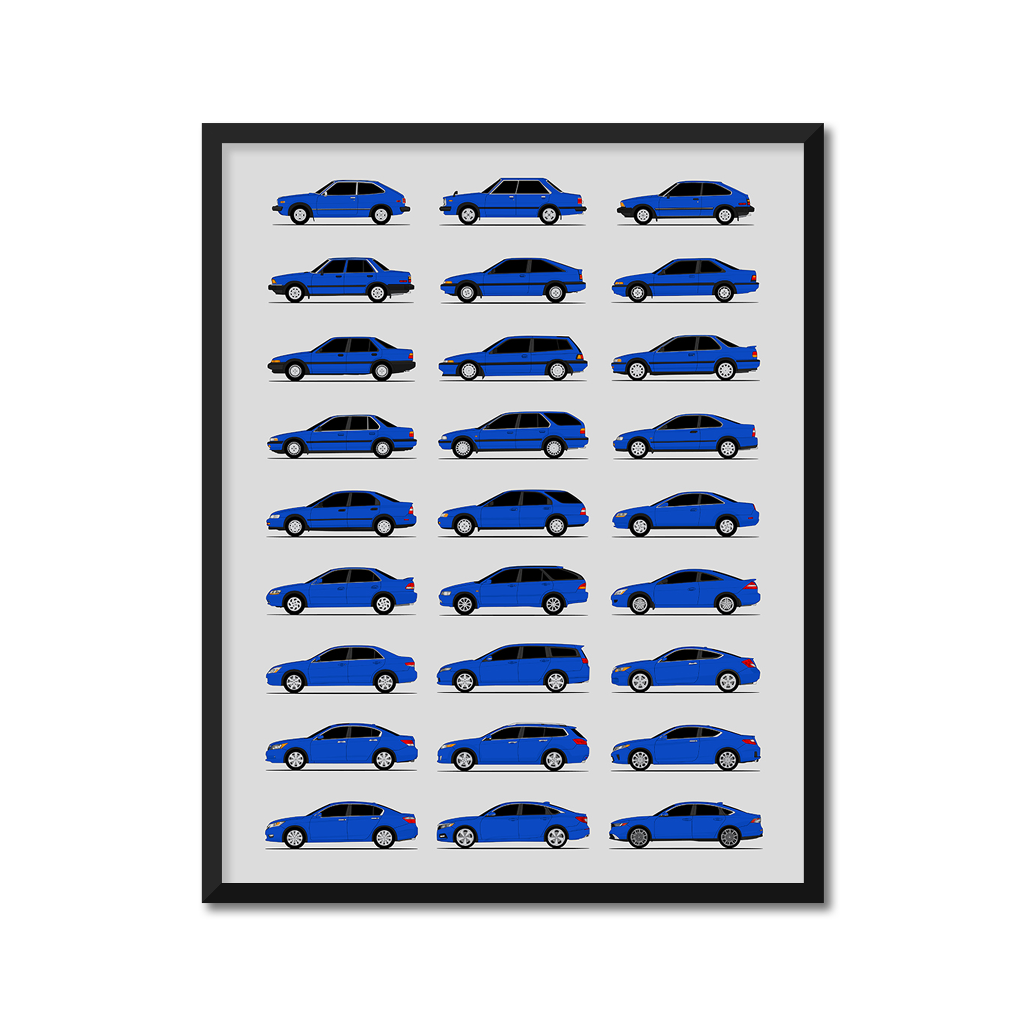 Honda Accord Generations (Side Profile)