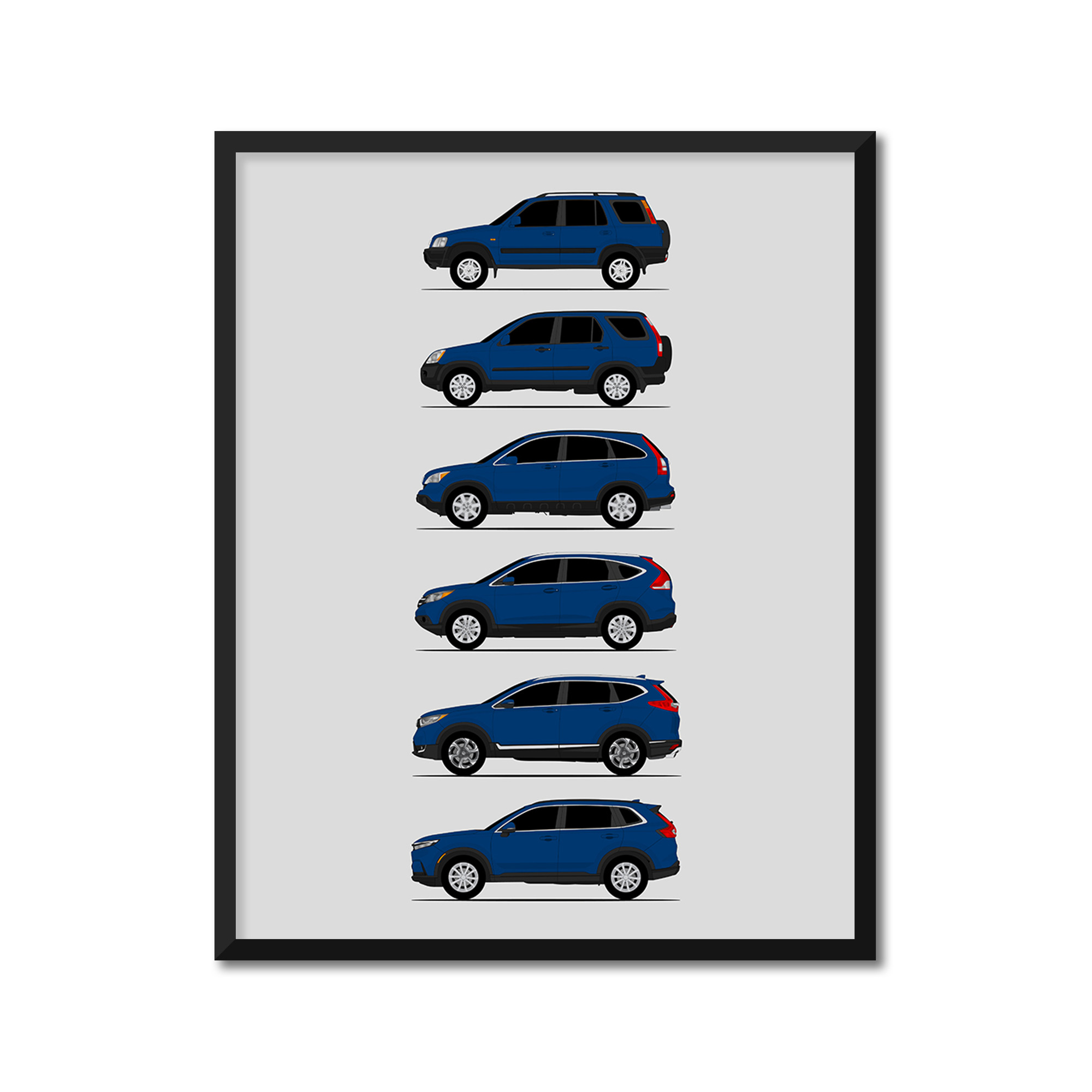 Honda CRV Generations (Side Profile)