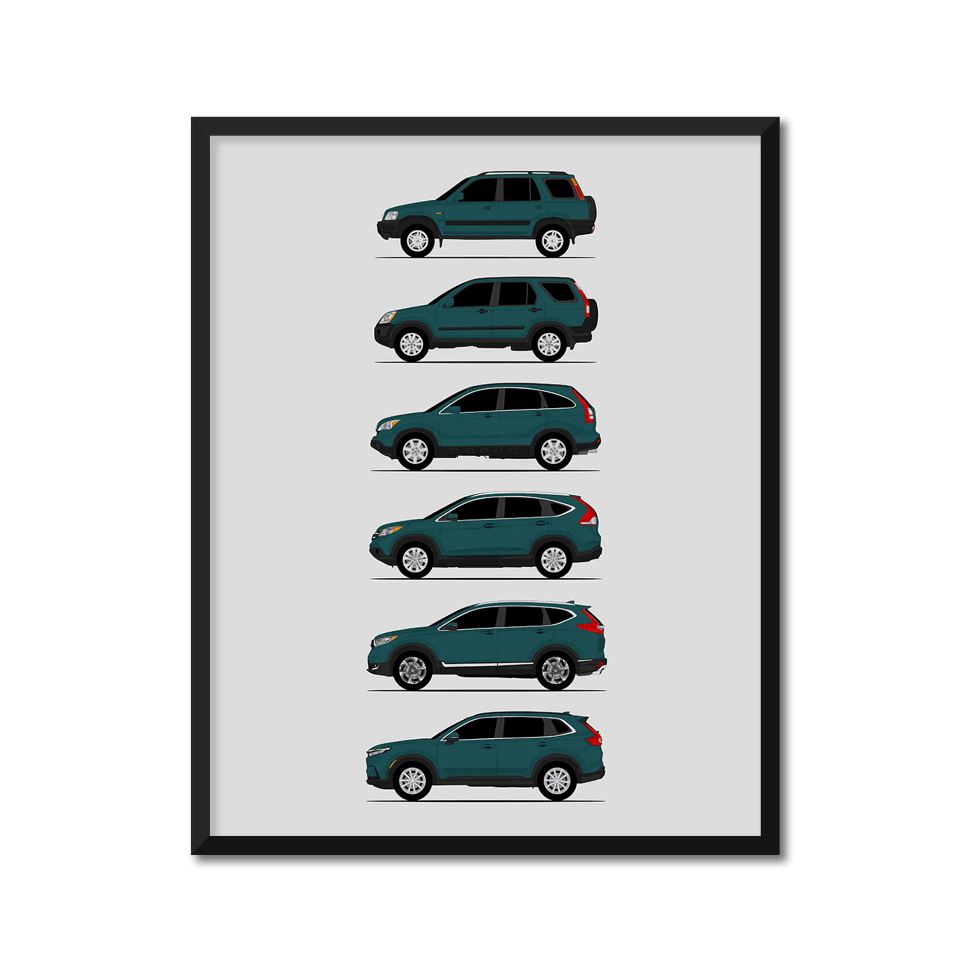 Honda CRV Generations (Side Profile)