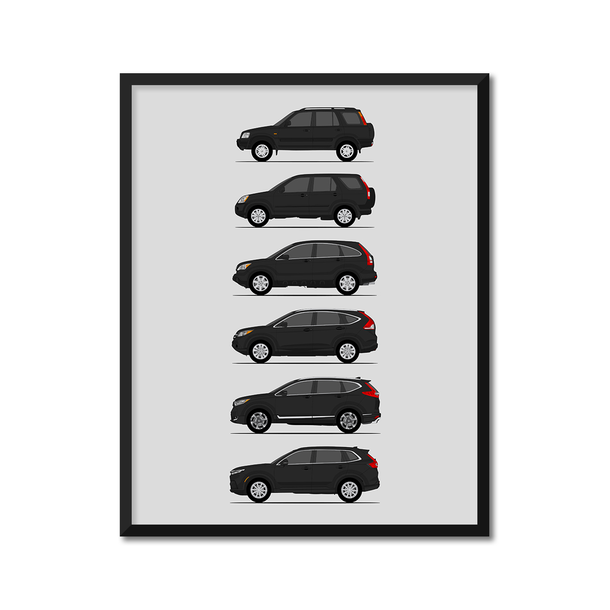 Honda CRV Generations (Side Profile)