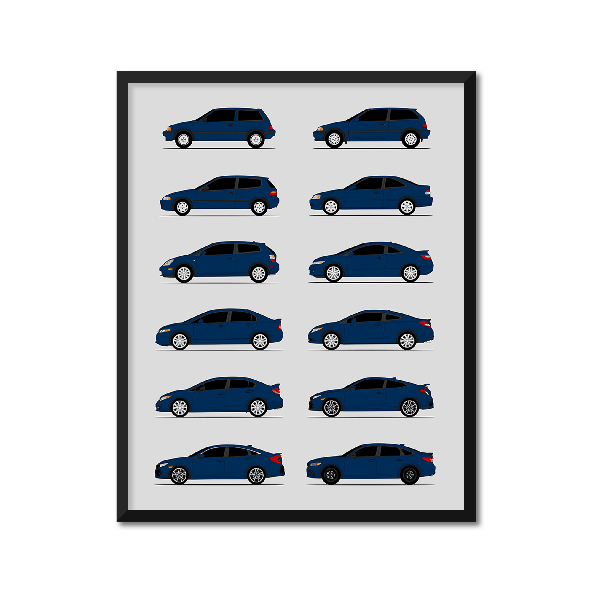 Honda Civic Si Generations (Side Profile)