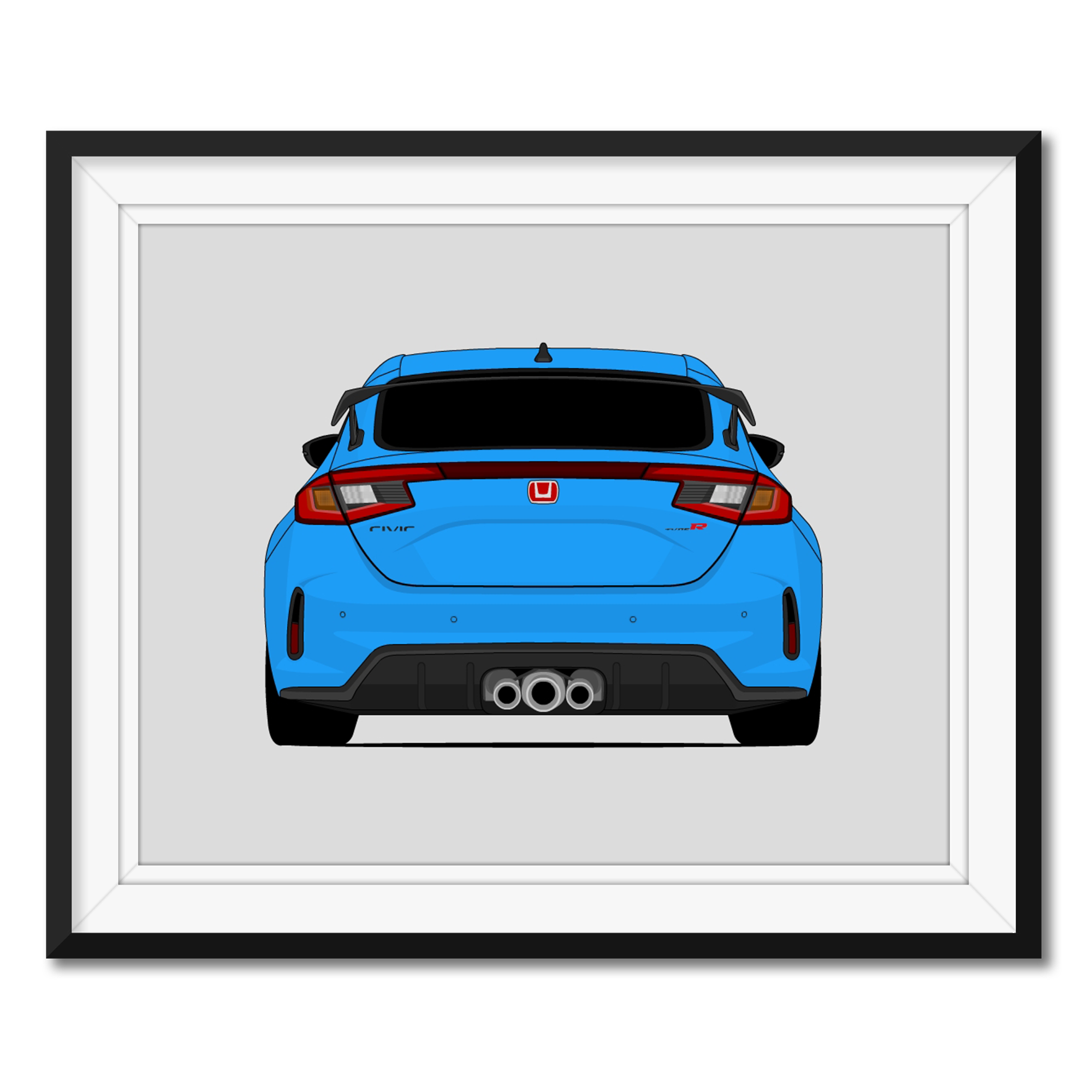 Honda Civic Type R FL5 (2023-Present) Gen 7 (Rear) Poster