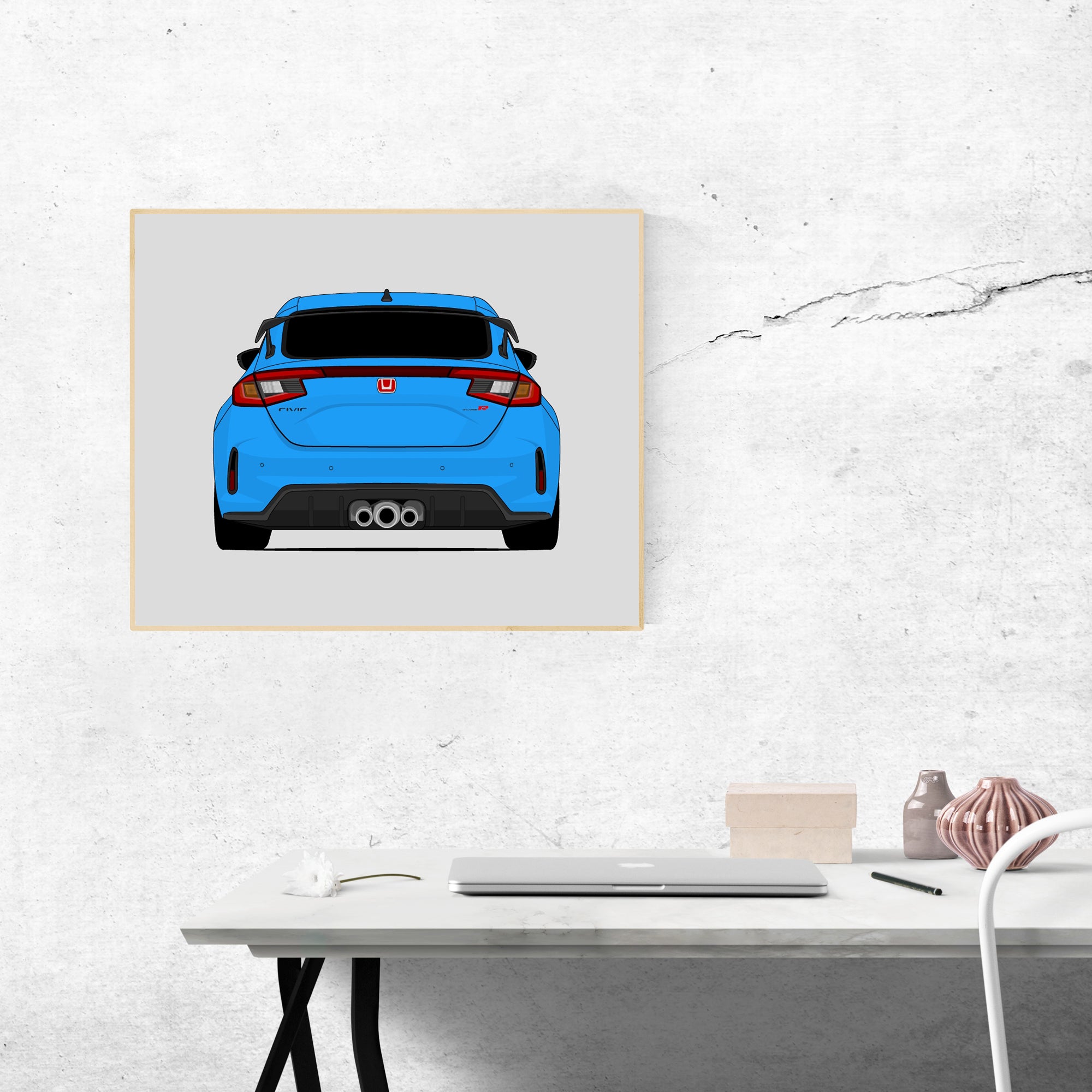 Honda Civic Type R FL5 (2023-Present) Gen 7 (Rear) Poster