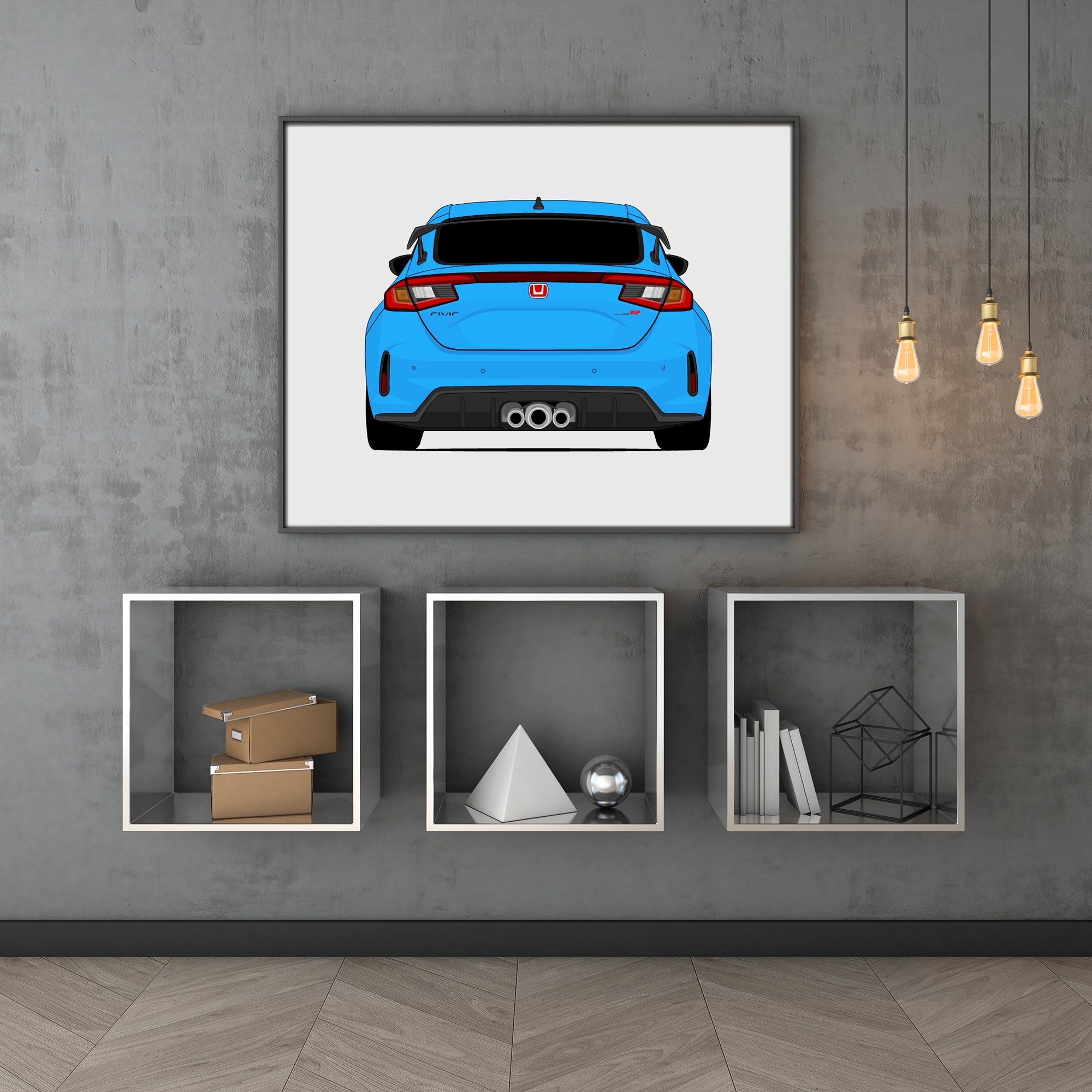 Honda Civic Type R FL5 (2023-Present) Gen 7 (Rear) Poster