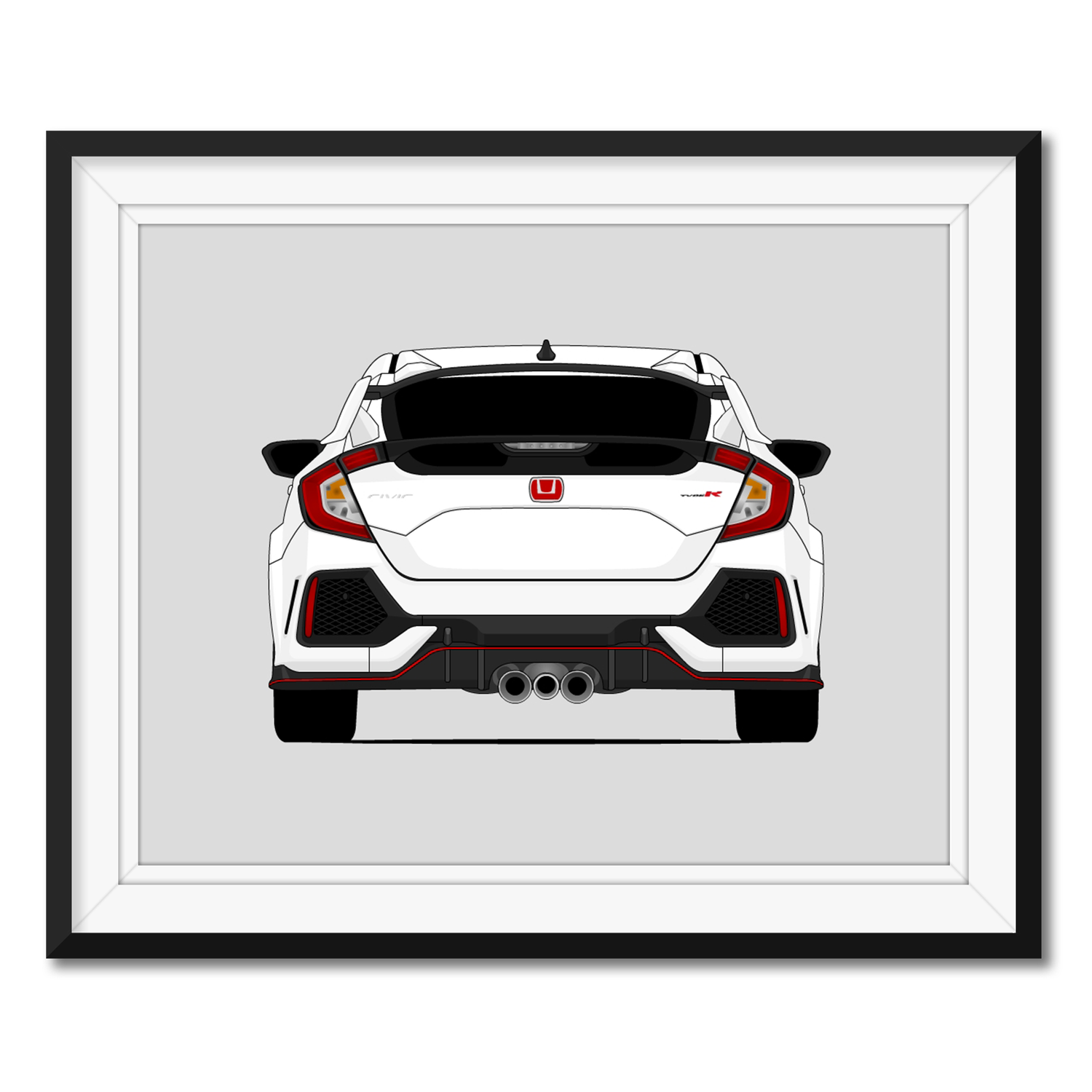 Honda Civic Type R FK8 (2017-2021) Gen 6 (Rear) Poster