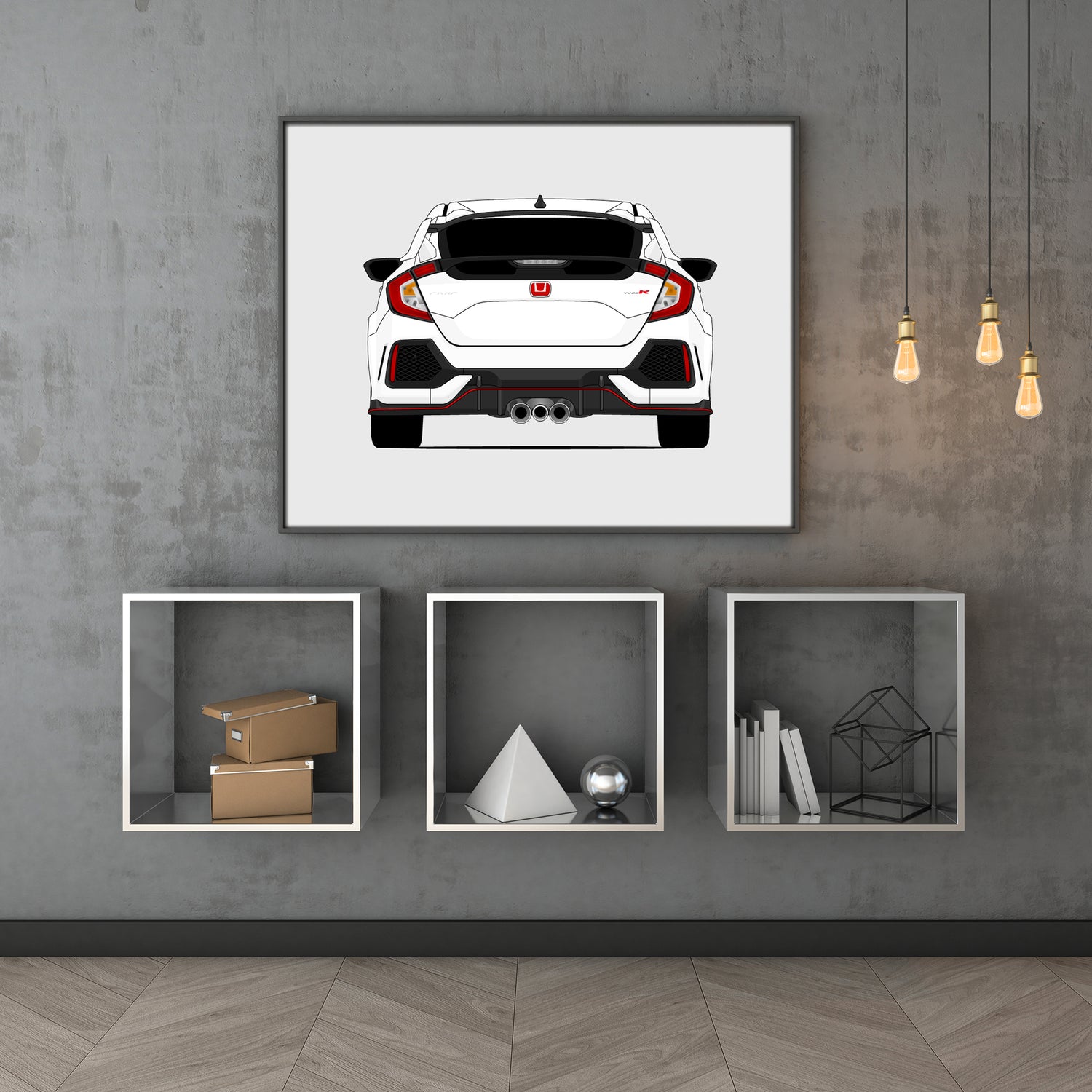 Honda Civic Type R FK8 (2017-2021) Gen 6 (Rear) Poster