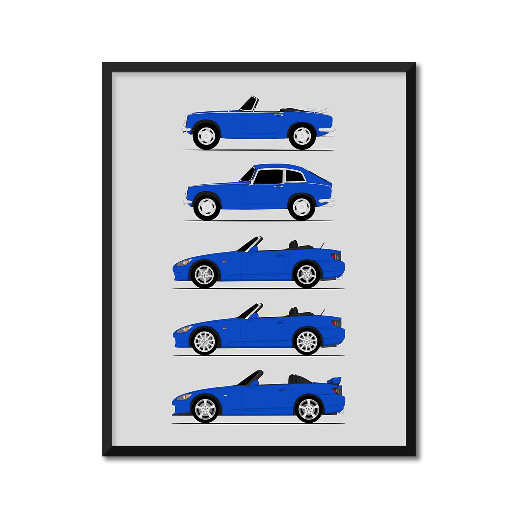 Honda S2000 Generations (Side Profile)