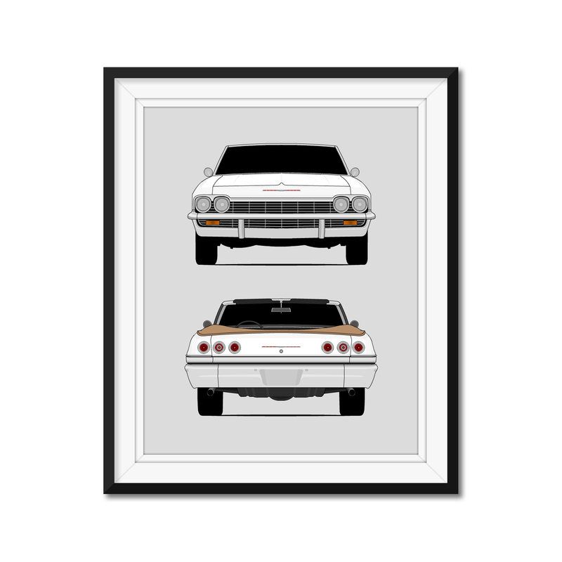 Chevy Impala Convertible (1965) (Front and Rear) Poster