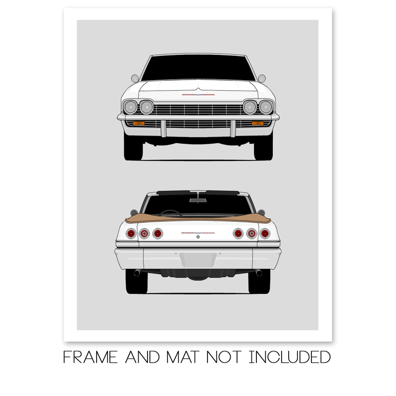 Chevy Impala Convertible (1965) (Front and Rear) Poster