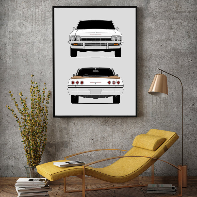 Chevy Impala Convertible (1965) (Front and Rear) Poster