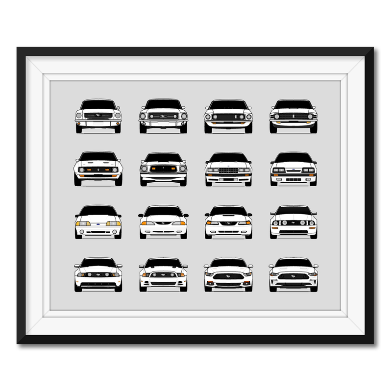 Customizable Version: Ford Mustang Generations (Landscape)