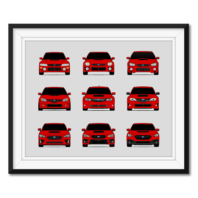 Subaru WRX Impreza Generations (Landscape)