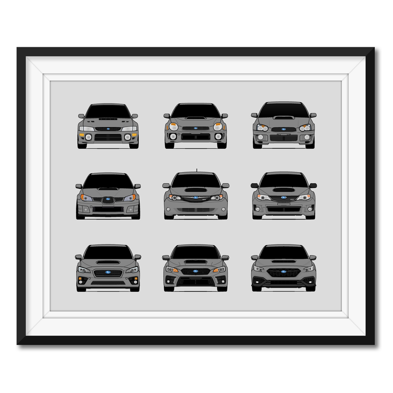 Subaru WRX Impreza Generations (Landscape)