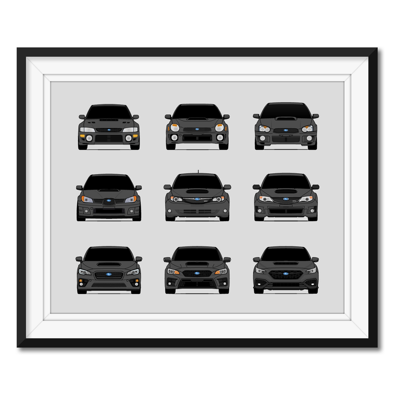 Subaru WRX Impreza Generations (Landscape)