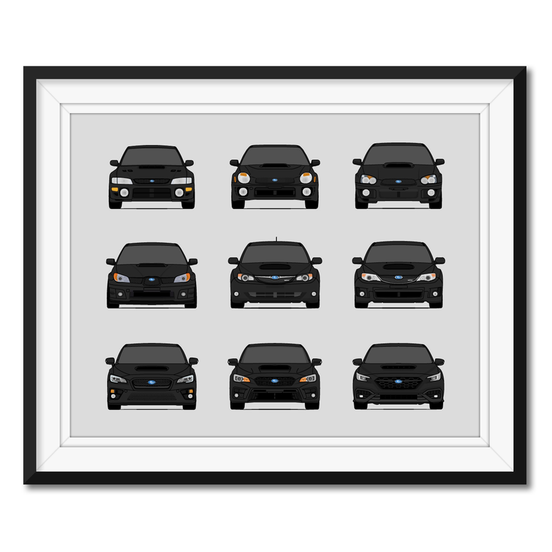Subaru WRX Impreza Generations (Landscape)
