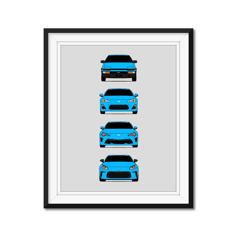 Toyota (Scion) FR-S AE86 GT86 GR86 FT86 Generations