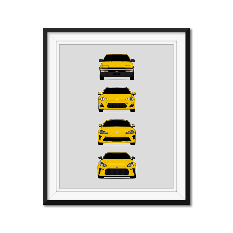 Toyota (Scion) FR-S AE86 GT86 GR86 FT86 Generations