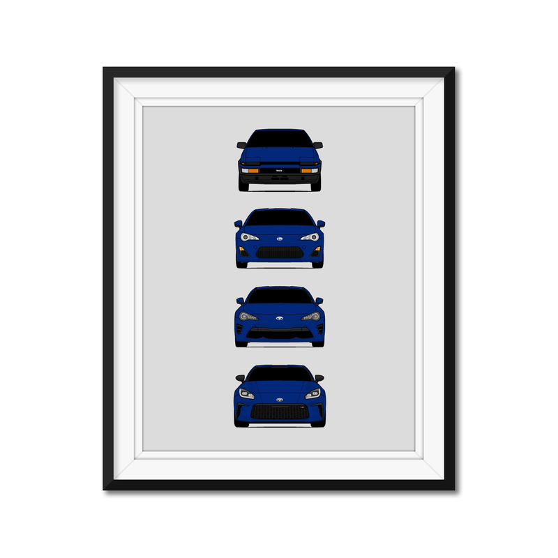Toyota (Scion) FR-S AE86 GT86 GR86 FT86 Generations