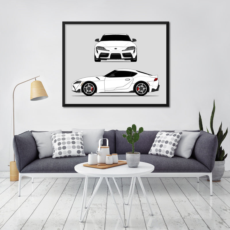 Toyota Supra (2020-Present) A90 J29/DB MK5 (Front and Side) Poster