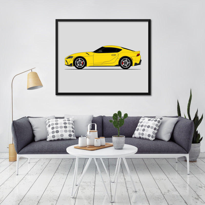 Toyota Supra (2020-Present) A90 J29/DB MK5 (Side Profile) Poster