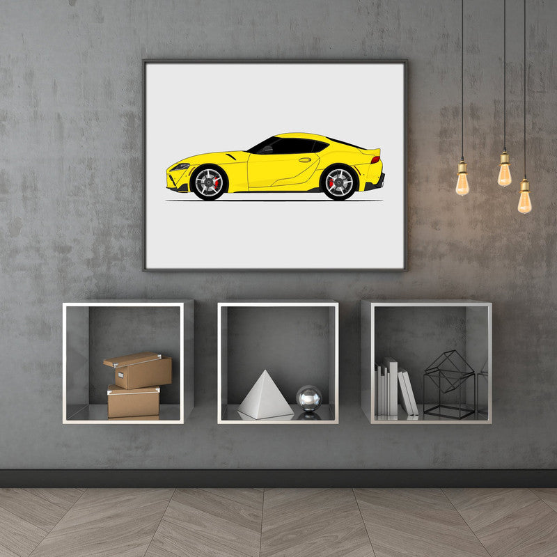 Toyota Supra (2020-Present) A90 J29/DB MK5 (Side Profile) Poster