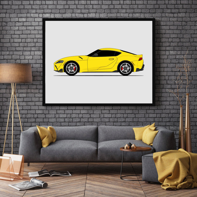 Toyota Supra (2020-Present) A90 J29/DB MK5 (Side Profile) Poster