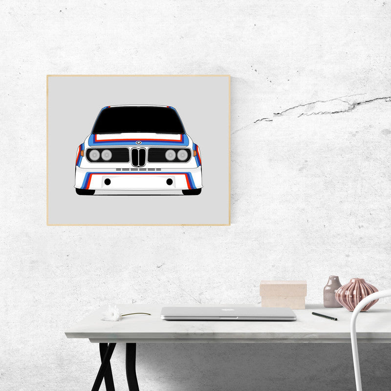 BMW 3.0 CSL Race Car (1973-1975) Batmobile Poster