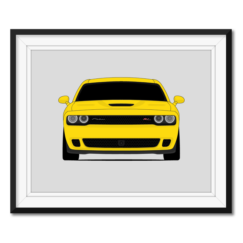 Dodge Challenger R/T with Hellcat Bumper (2015-2023) Gen 3 Poster