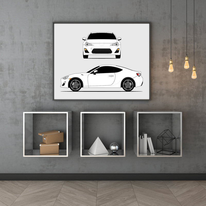 Toyota (Scion) FRS (2012-2016) (Front and Side) Gen 1 Poster