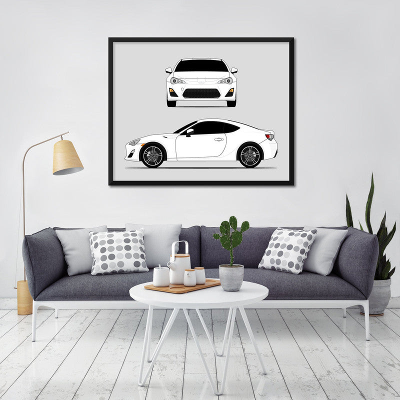Toyota (Scion) FRS (2012-2016) (Front and Side) Gen 1 Poster