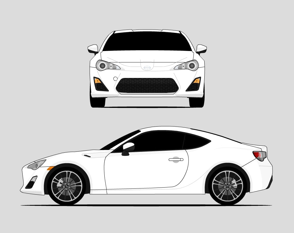 Toyota (Scion) FRS (2012-2016) (Front and Side) Gen 1 Poster