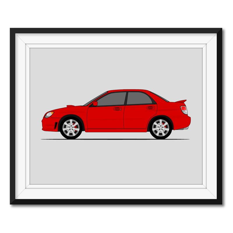 Subaru WRX G2 Hawkeye (2005-2007) (Side Profile) Poster