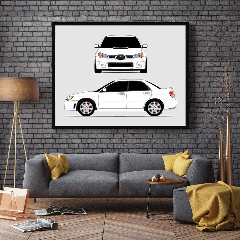 Subaru WRX G2 Hawkeye (2005-2007) (Front and Side) Poster