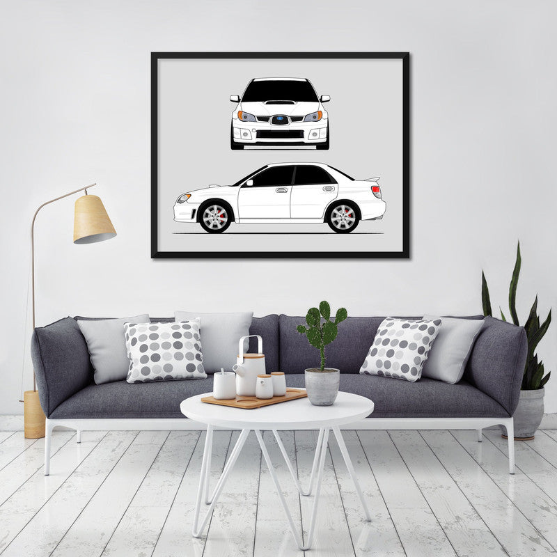 Subaru WRX G2 Hawkeye (2005-2007) (Front and Side) Poster
