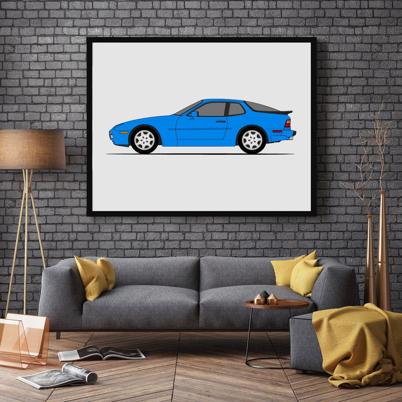 Porsche 944 S2 (1989-1991) (Side Profile) Poster