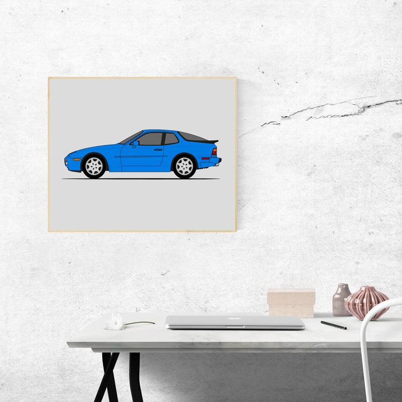 Porsche 944 S2 (1989-1991) (Side Profile) Poster