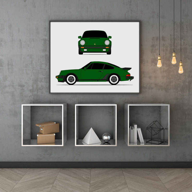 Porsche 911 Turbo (1975-1984) 930 (Front and Side) Poster