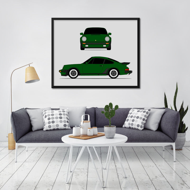 Porsche 911 Turbo (1975-1984) 930 (Front and Side) Poster