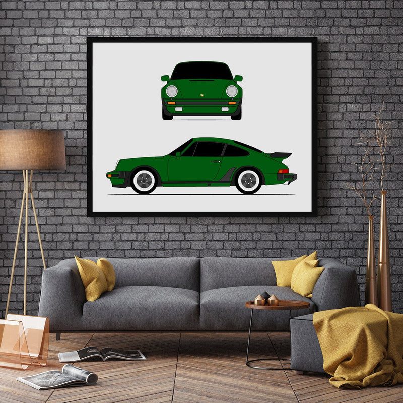 Porsche 911 Turbo (1975-1984) 930 (Front and Side) Poster