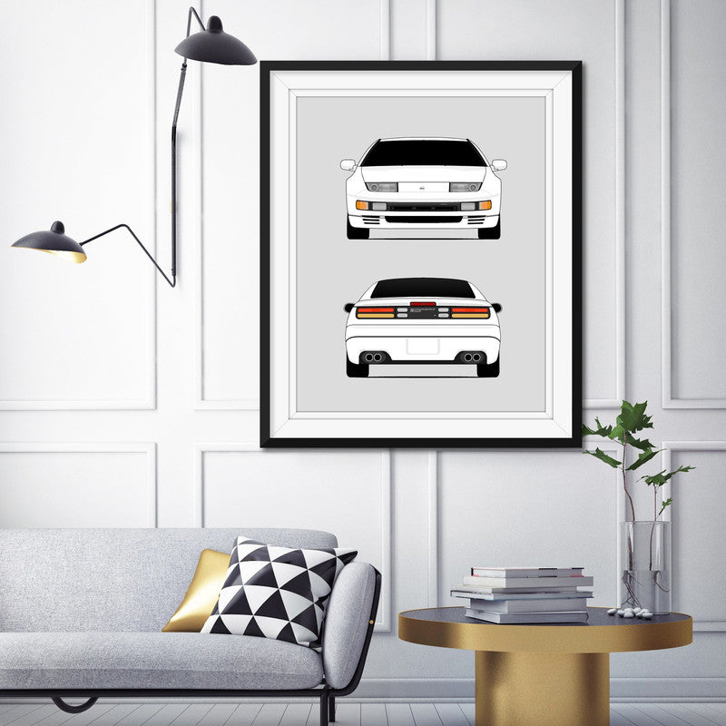 Nissan 300ZX Z32 (1989-2000) (Front and Rear) Poster