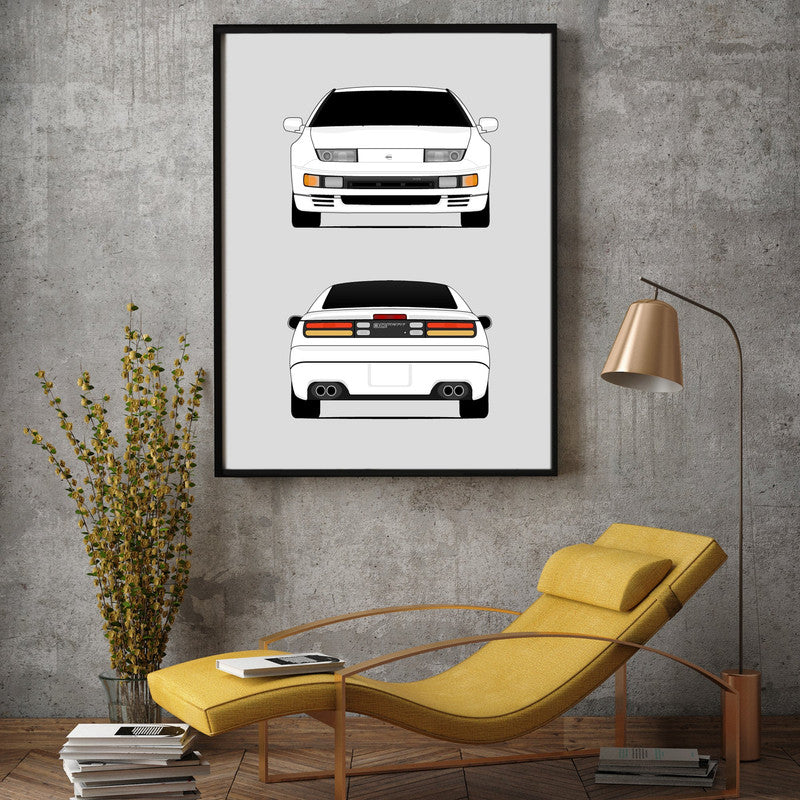 Nissan 300ZX Z32 (1989-2000) (Front and Rear) Poster