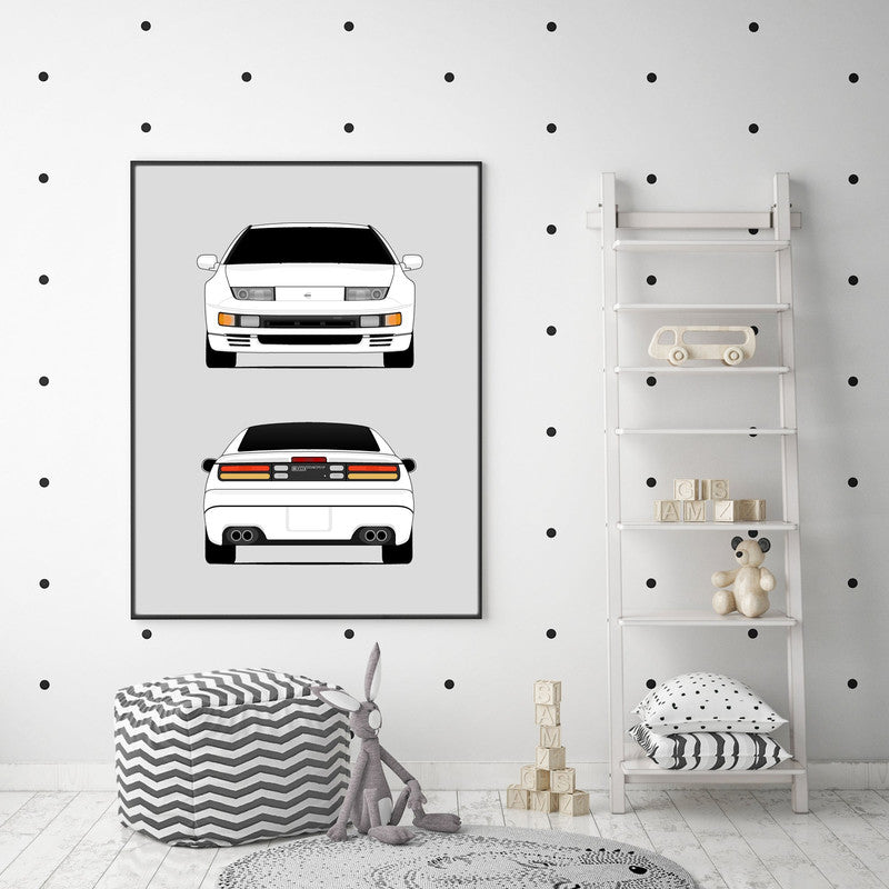 Nissan 300ZX Z32 (1989-2000) (Front and Rear) Poster