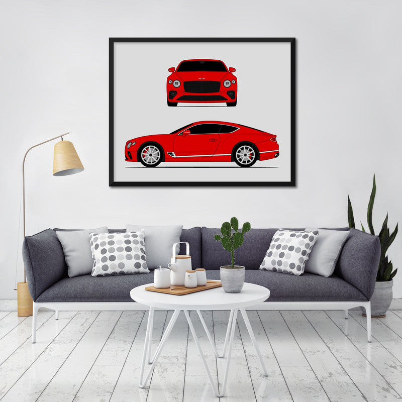 Bentley Continental GT (2018-Present) Gen 3 (Front and Side) Poster