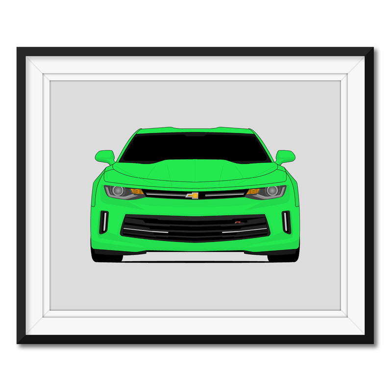Chevy Camaro RS (2016-2018) Gen 6 Poster
