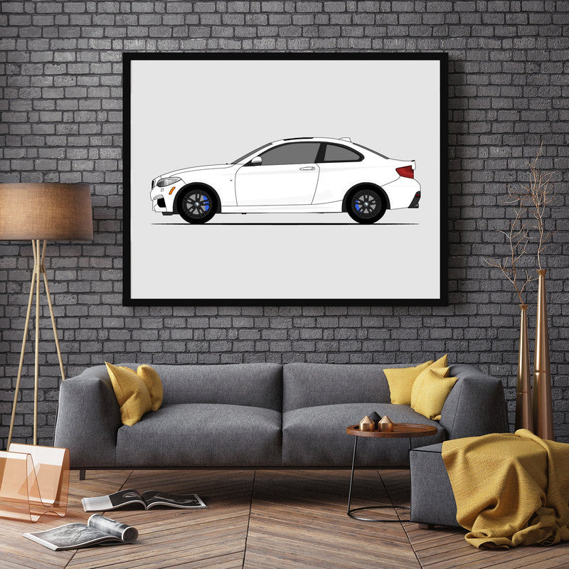 BMW M240i (2018-2021) (Side Profile) Poster