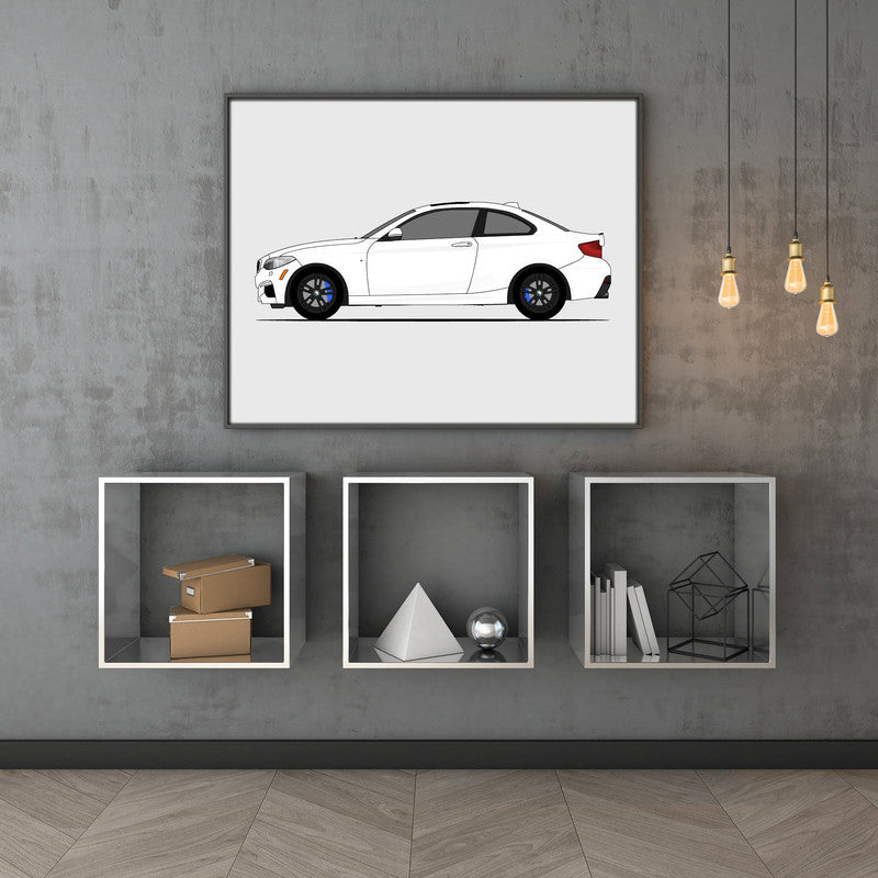 BMW M240i (2018-2021) (Side Profile) Poster